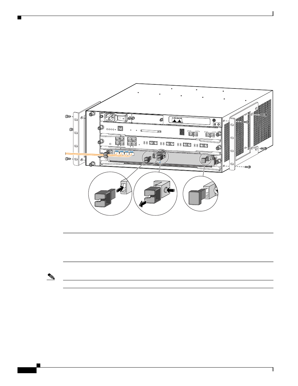 Spa cable-management brackets, Insert the cable-management clip into the slot, Figure 5-3 spa cable-management brackets | Step 1, Step 2, Step 3 | Cisco 12000 Series User Manual | Page 10 / 10