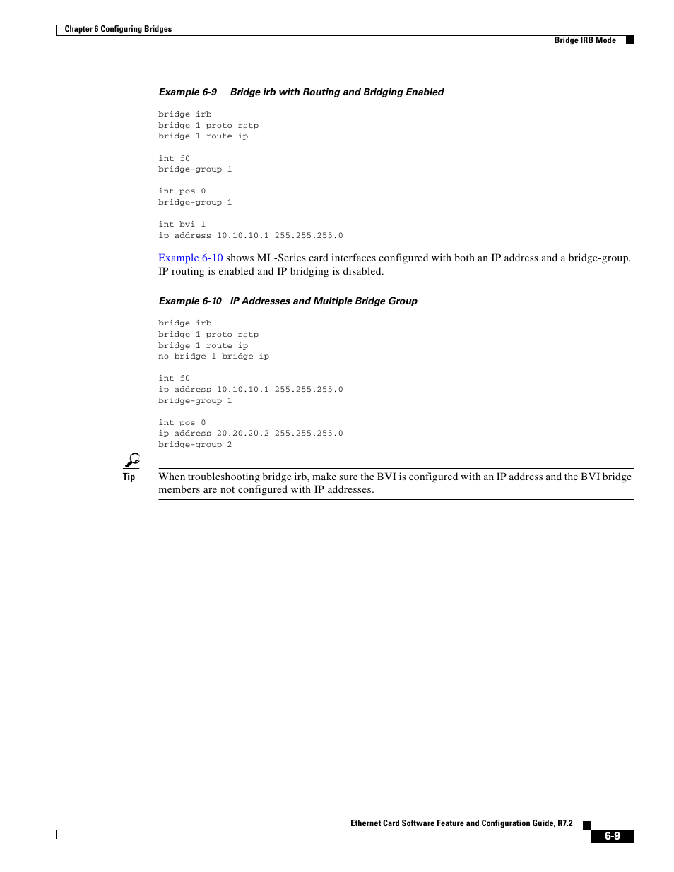 Example 6-9, Example 6-10 | Cisco 15327 User Manual | Page 105 / 584