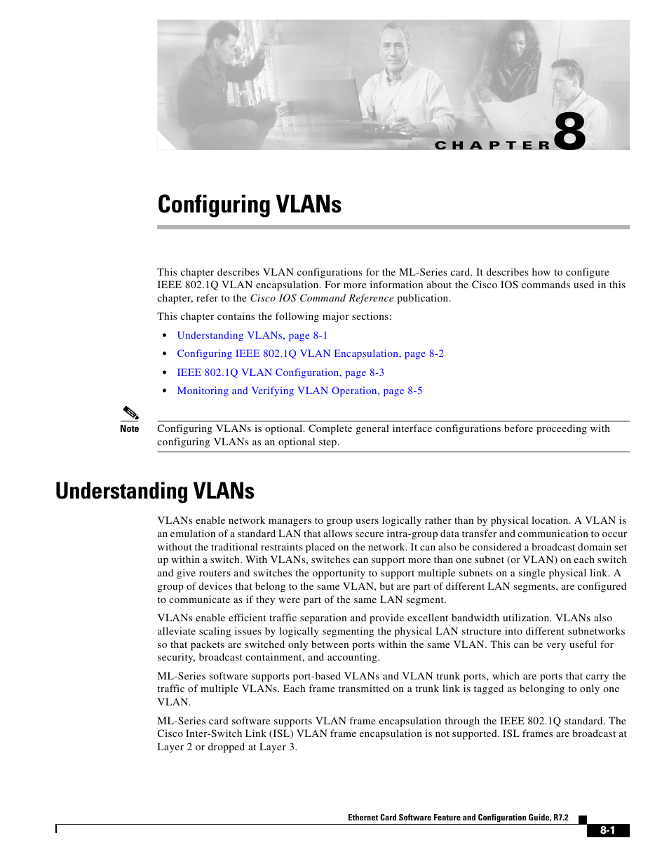 Configuring vlans, Understanding vlans, C h a p t e r | Chapter 8, “configuring vlans, Provide | Cisco 15327 User Manual | Page 129 / 584