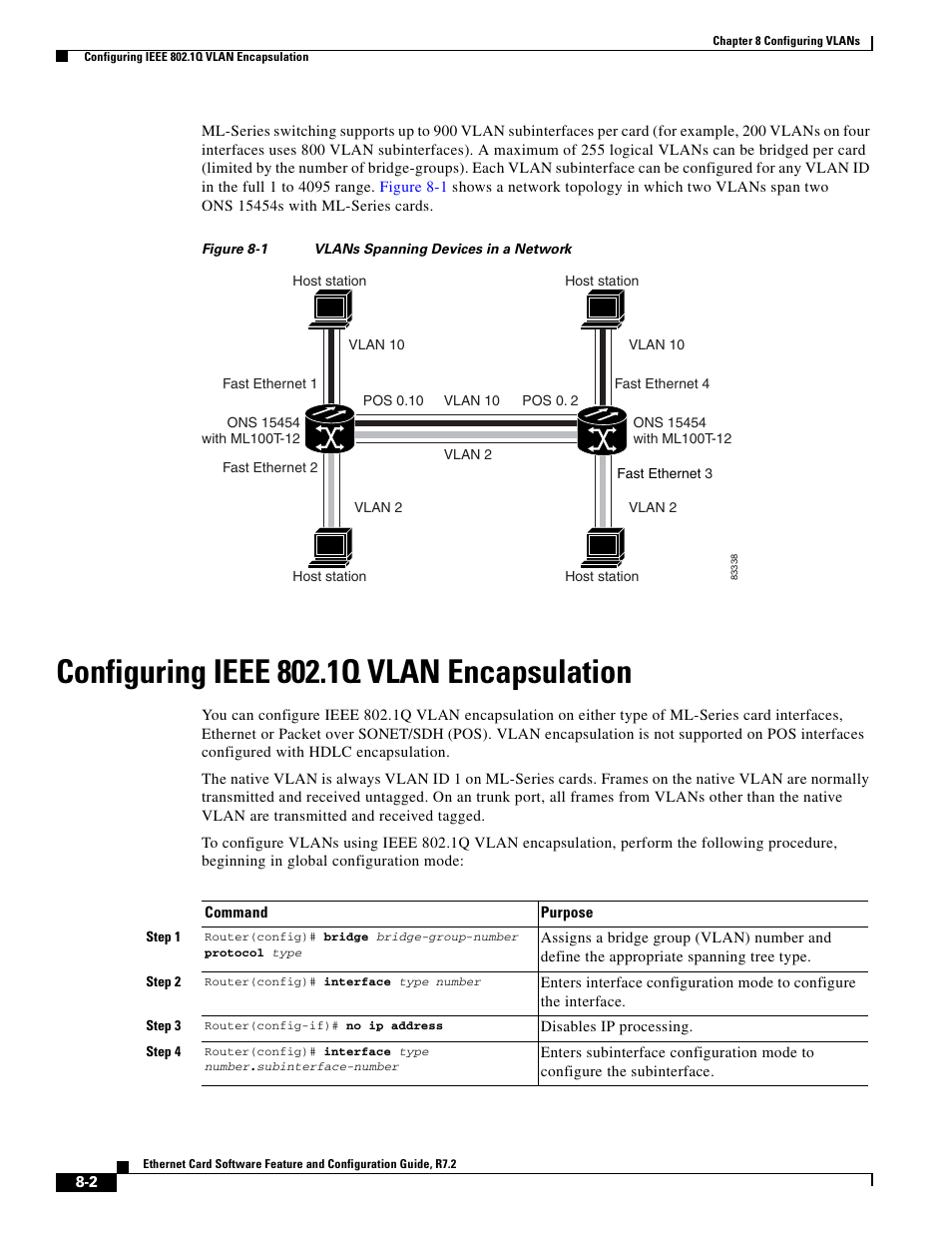 Configuring ieee 802.1q vlan encapsulation, Figure 8-1 | Cisco 15327 User Manual | Page 130 / 584