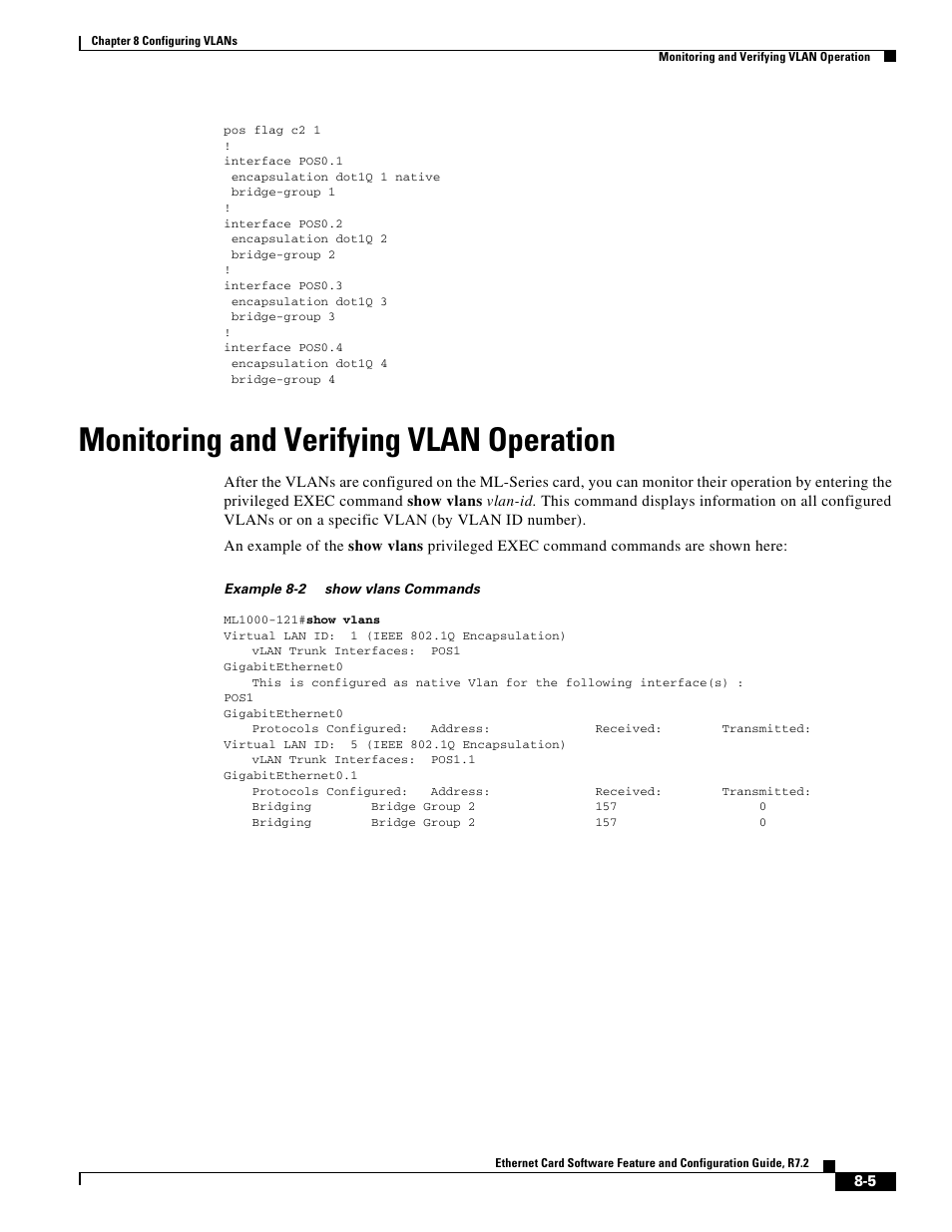 Monitoring and verifying vlan operation | Cisco 15327 User Manual | Page 133 / 584