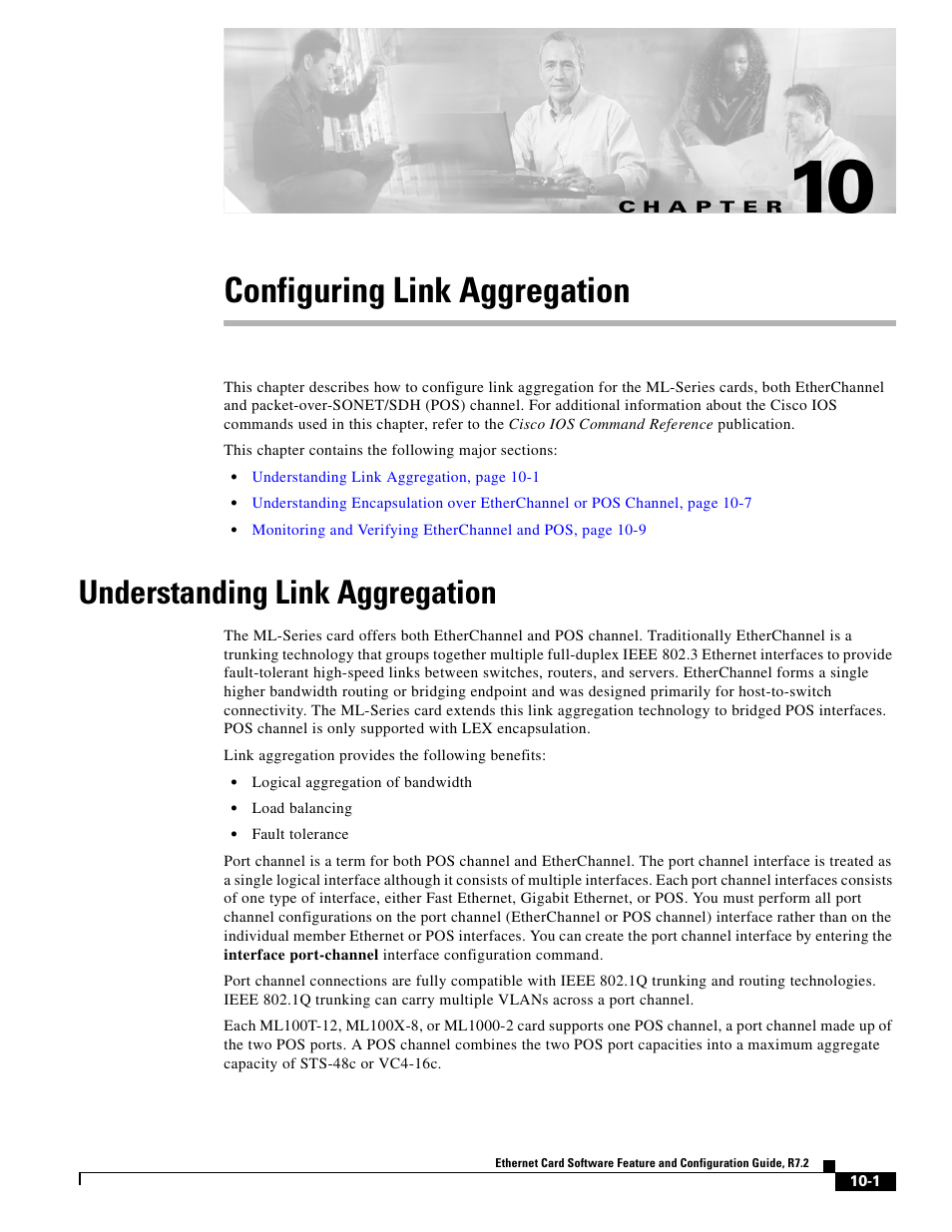 Configuring link aggregation, Understanding link aggregation, C h a p t e r | Chapter 10, “configuring link aggregation | Cisco 15327 User Manual | Page 149 / 584