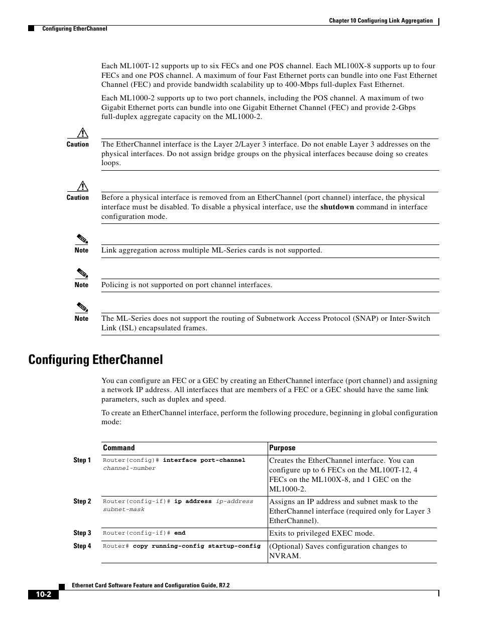 Configuring etherchannel | Cisco 15327 User Manual | Page 150 / 584