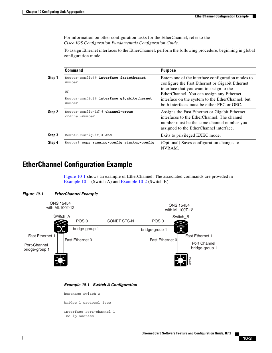 Etherchannel configuration example, Figure 10-1 | Cisco 15327 User Manual | Page 151 / 584