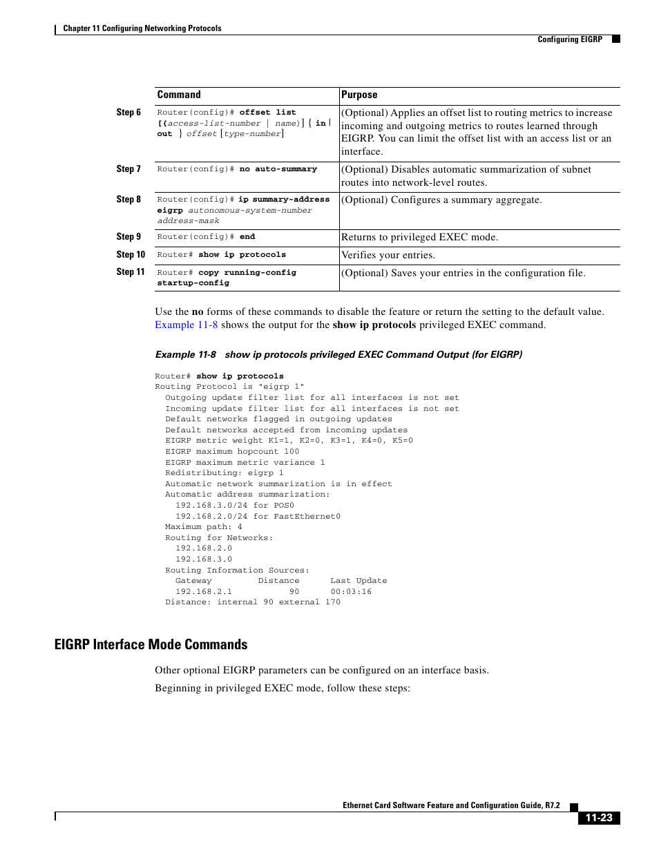 Eigrp interface mode commands | Cisco 15327 User Manual | Page 181 / 584