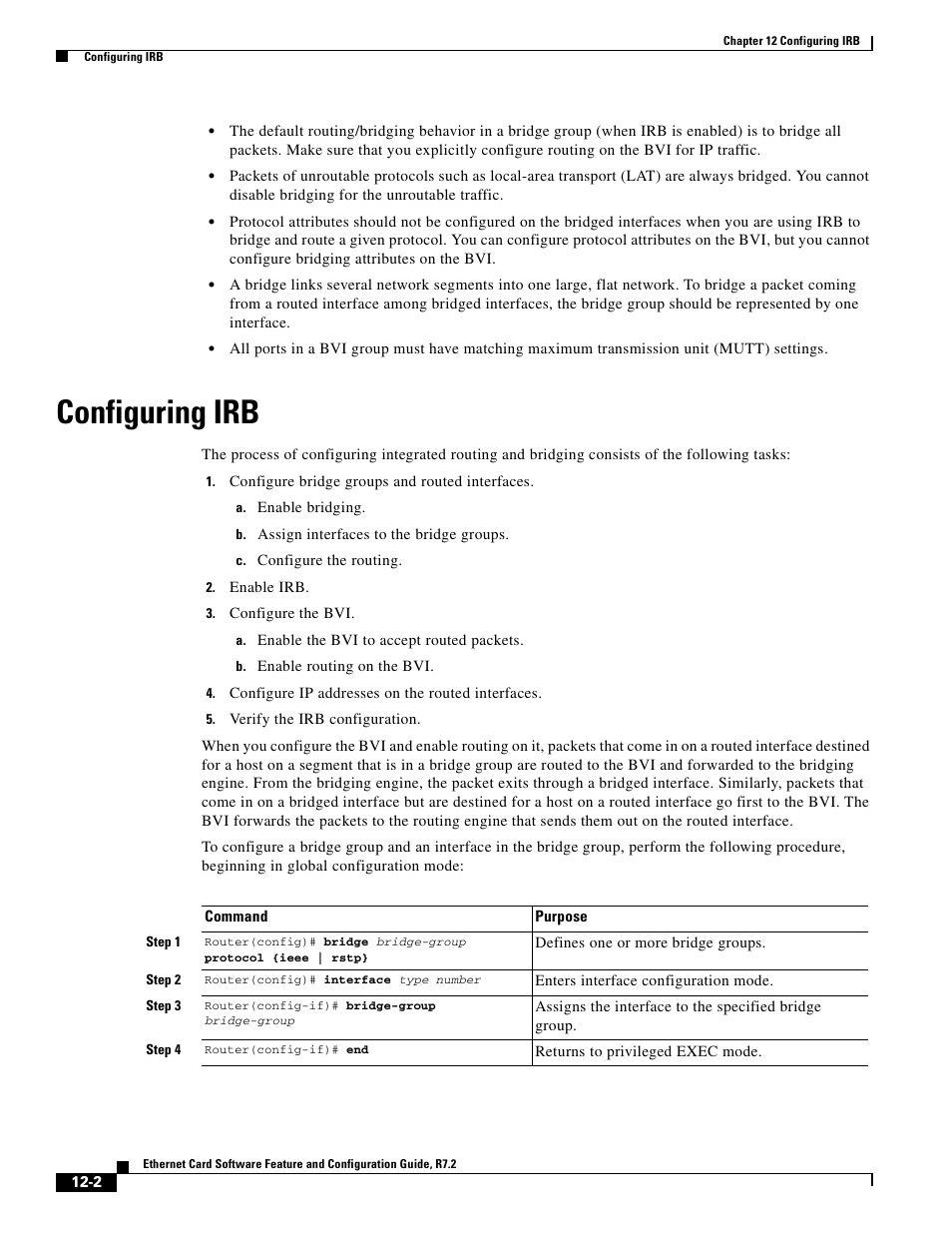 Configuring irb | Cisco 15327 User Manual | Page 196 / 584