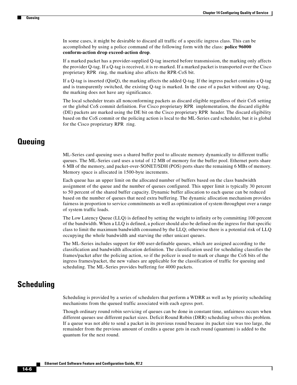 Queuing, Scheduling | Cisco 15327 User Manual | Page 214 / 584