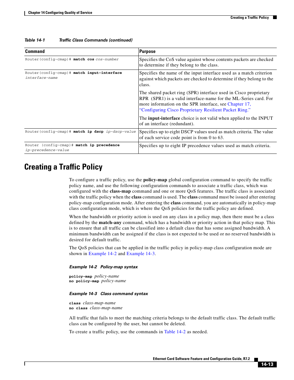 Creating a traffic policy | Cisco 15327 User Manual | Page 221 / 584