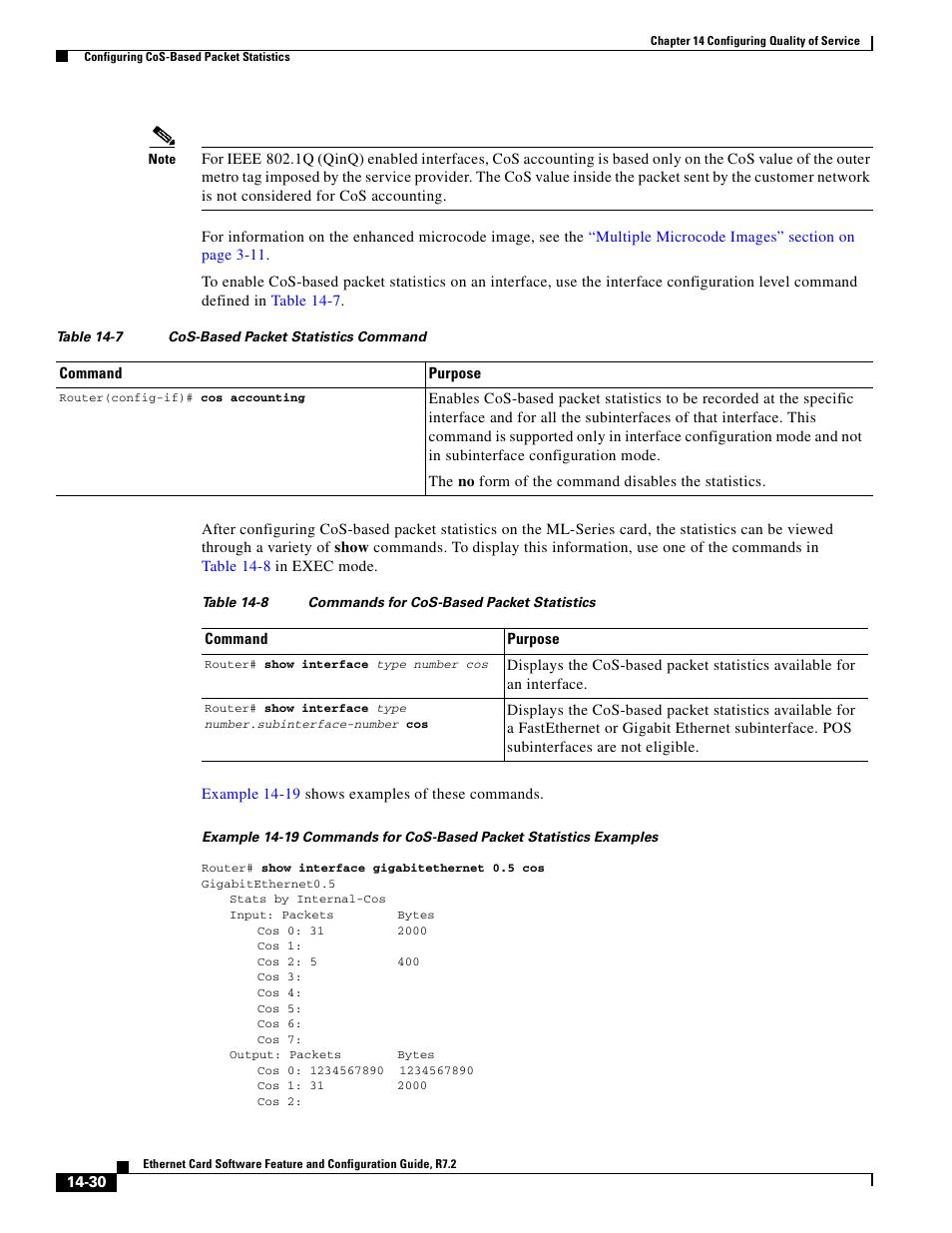 Table 14-7, Table 14-8 | Cisco 15327 User Manual | Page 238 / 584