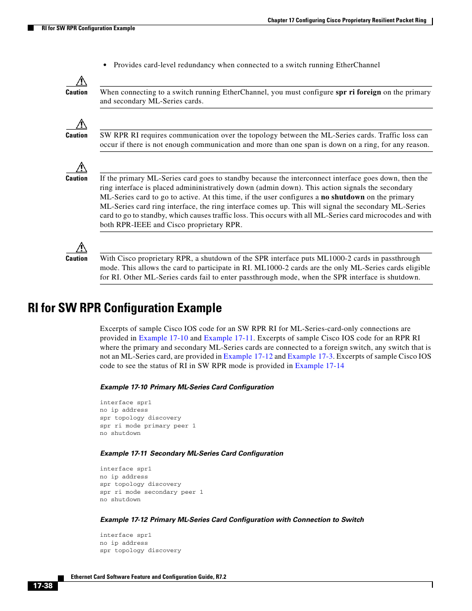 Ri for sw rpr configuration example | Cisco 15327 User Manual | Page 290 / 584