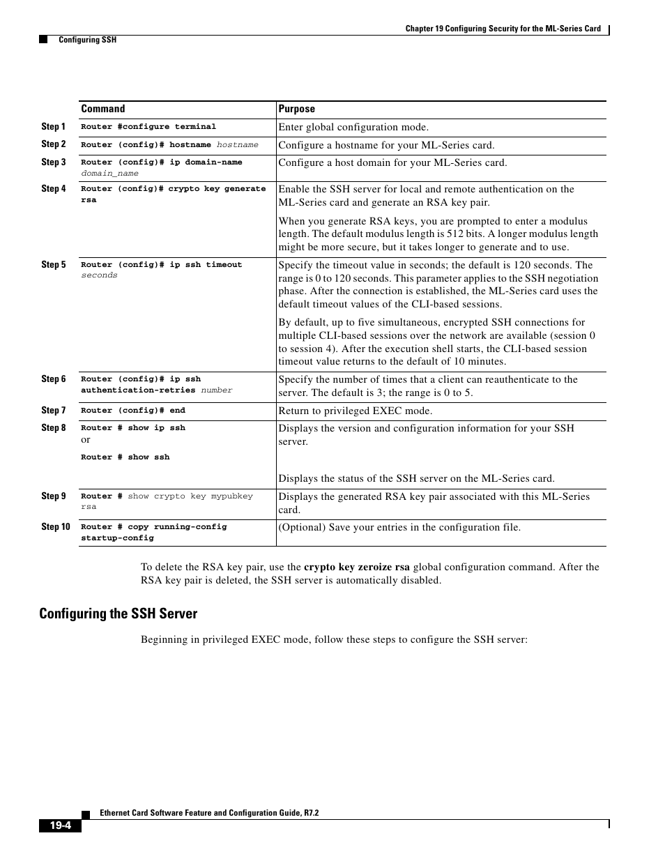 Configuring the ssh server | Cisco 15327 User Manual | Page 316 / 584