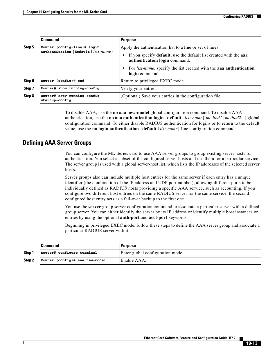 Defining aaa server groups | Cisco 15327 User Manual | Page 325 / 584