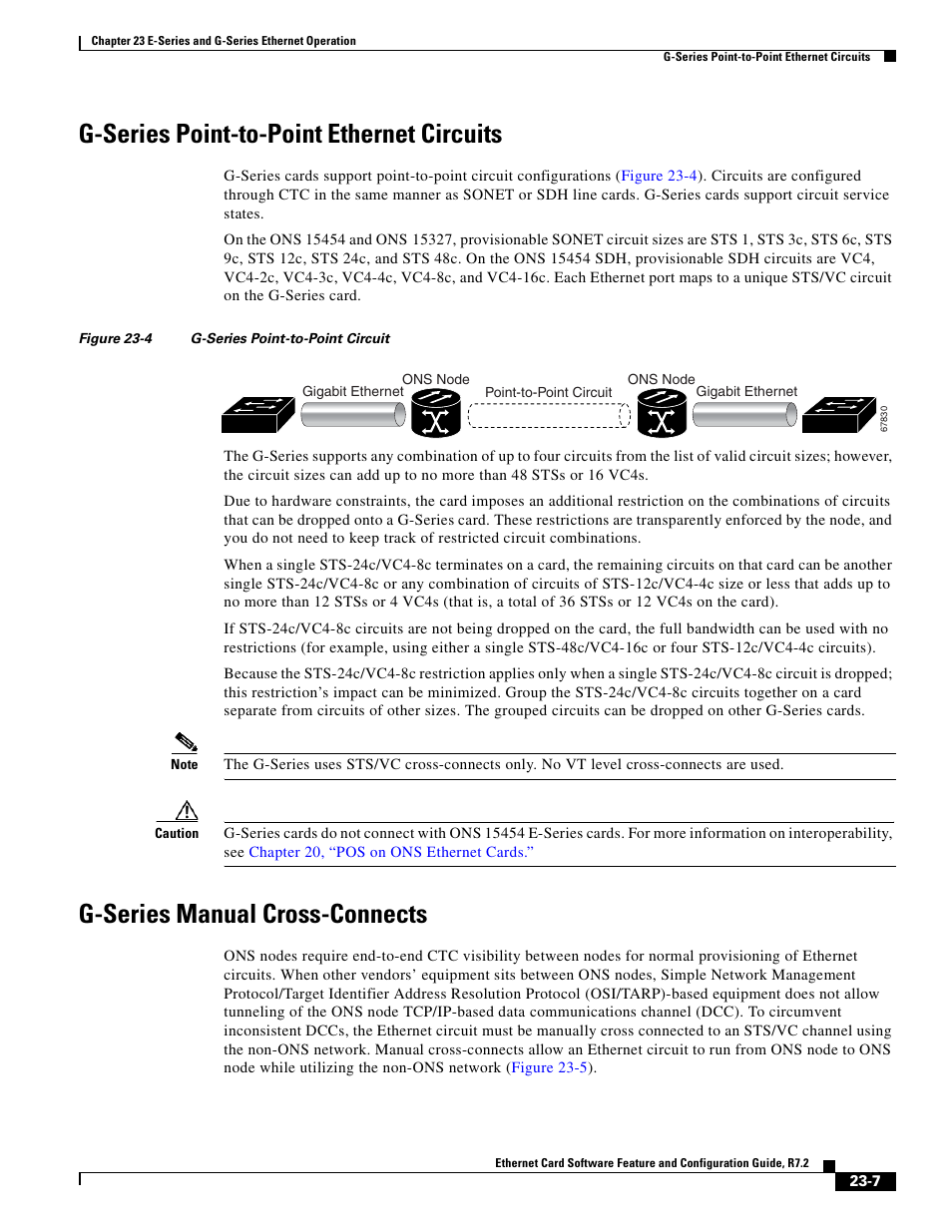 G-series point-to-point ethernet circuits, G-series manual cross-connects, Figure 23-4 | Cisco 15327 User Manual | Page 387 / 584