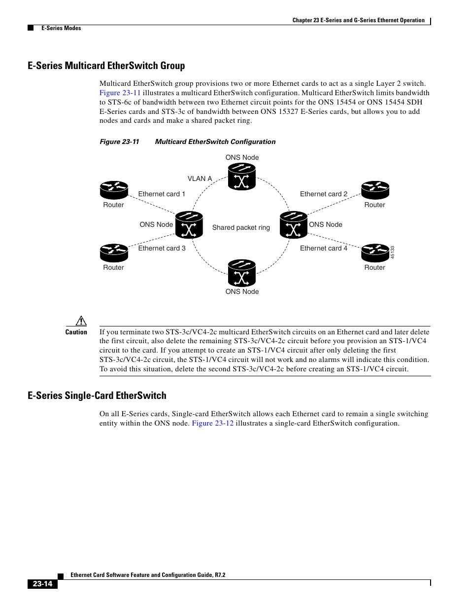 E-series multicard etherswitch group, E-series single-card etherswitch, Figure 23-11 | Cisco 15327 User Manual | Page 394 / 584