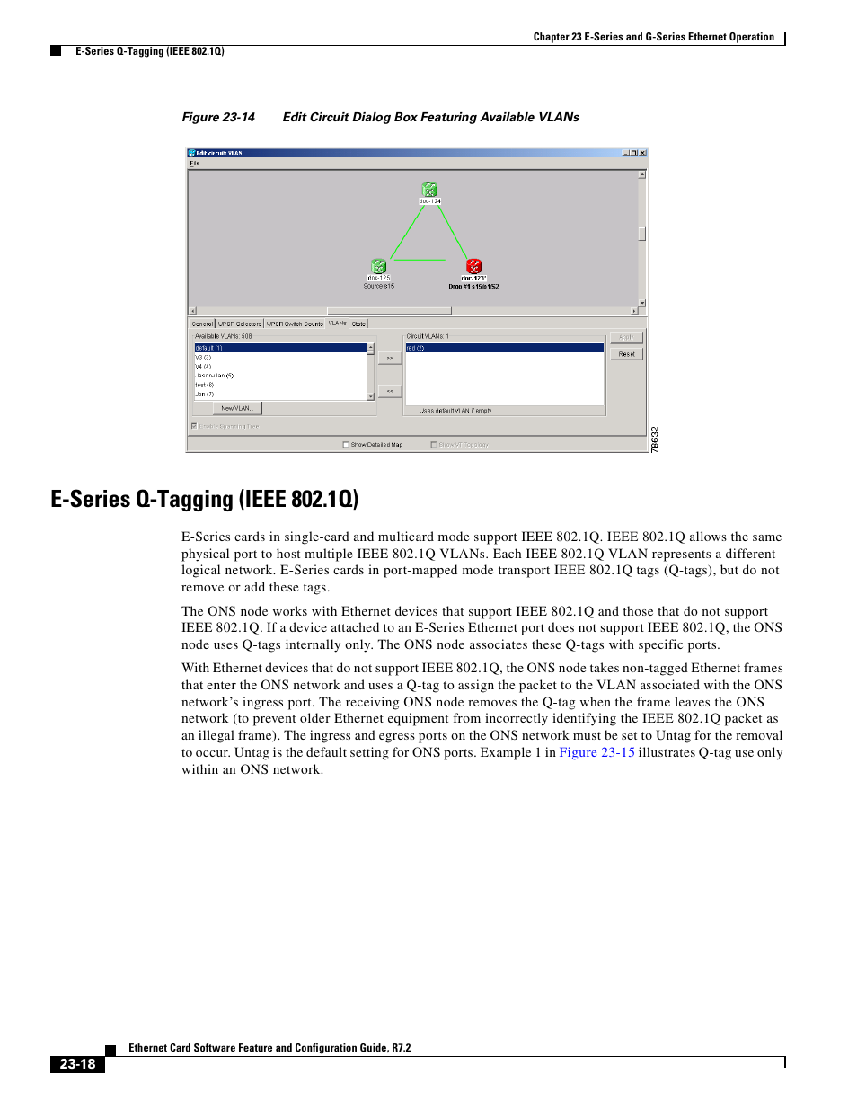 E-series q-tagging (ieee 802.1q), Figure 23-14 | Cisco 15327 User Manual | Page 398 / 584