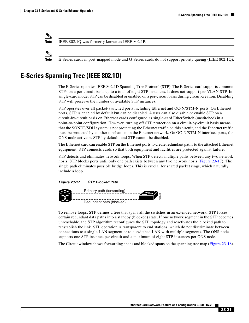 E-series spanning tree (ieee 802.1d), Figure 23-17 | Cisco 15327 User Manual | Page 401 / 584