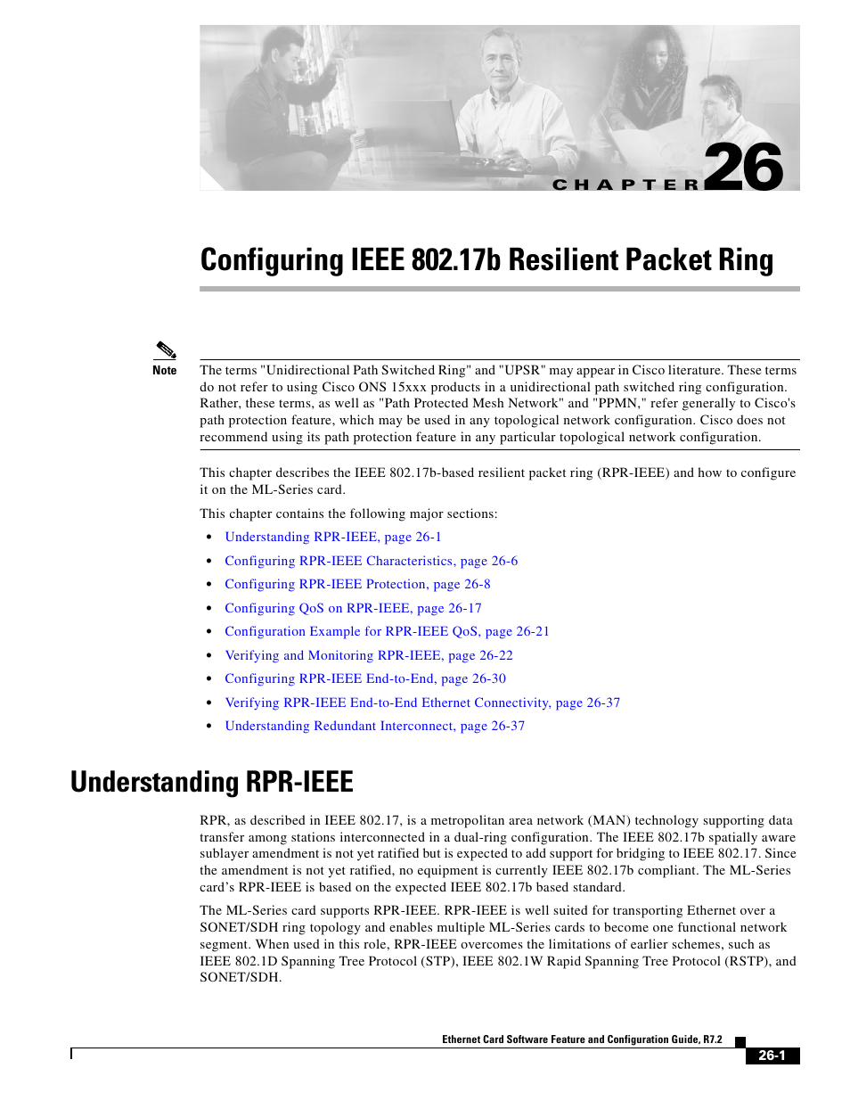 Configuring ieee 802.17b resilient packet ring, Understanding rpr-ieee, C h a p t e r | Cisco 15327 User Manual | Page 433 / 584