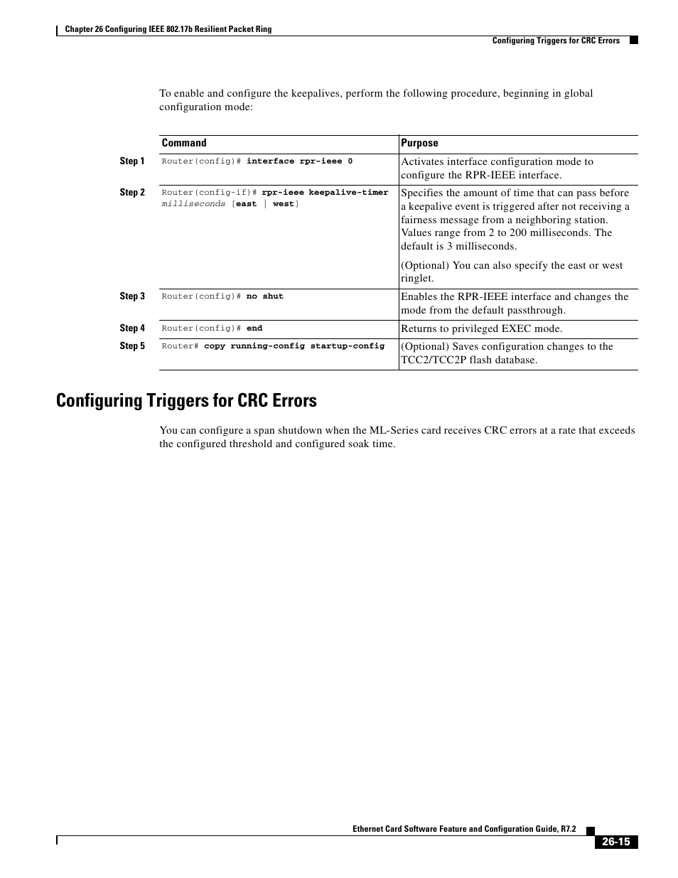 Configuring triggers for crc errors | Cisco 15327 User Manual | Page 447 / 584