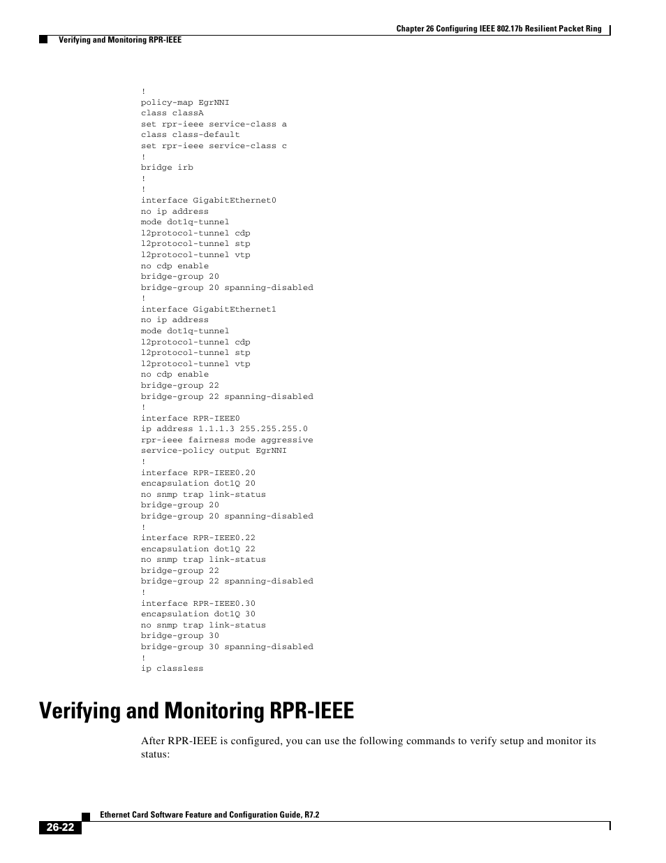 Verifying and monitoring rpr-ieee | Cisco 15327 User Manual | Page 454 / 584