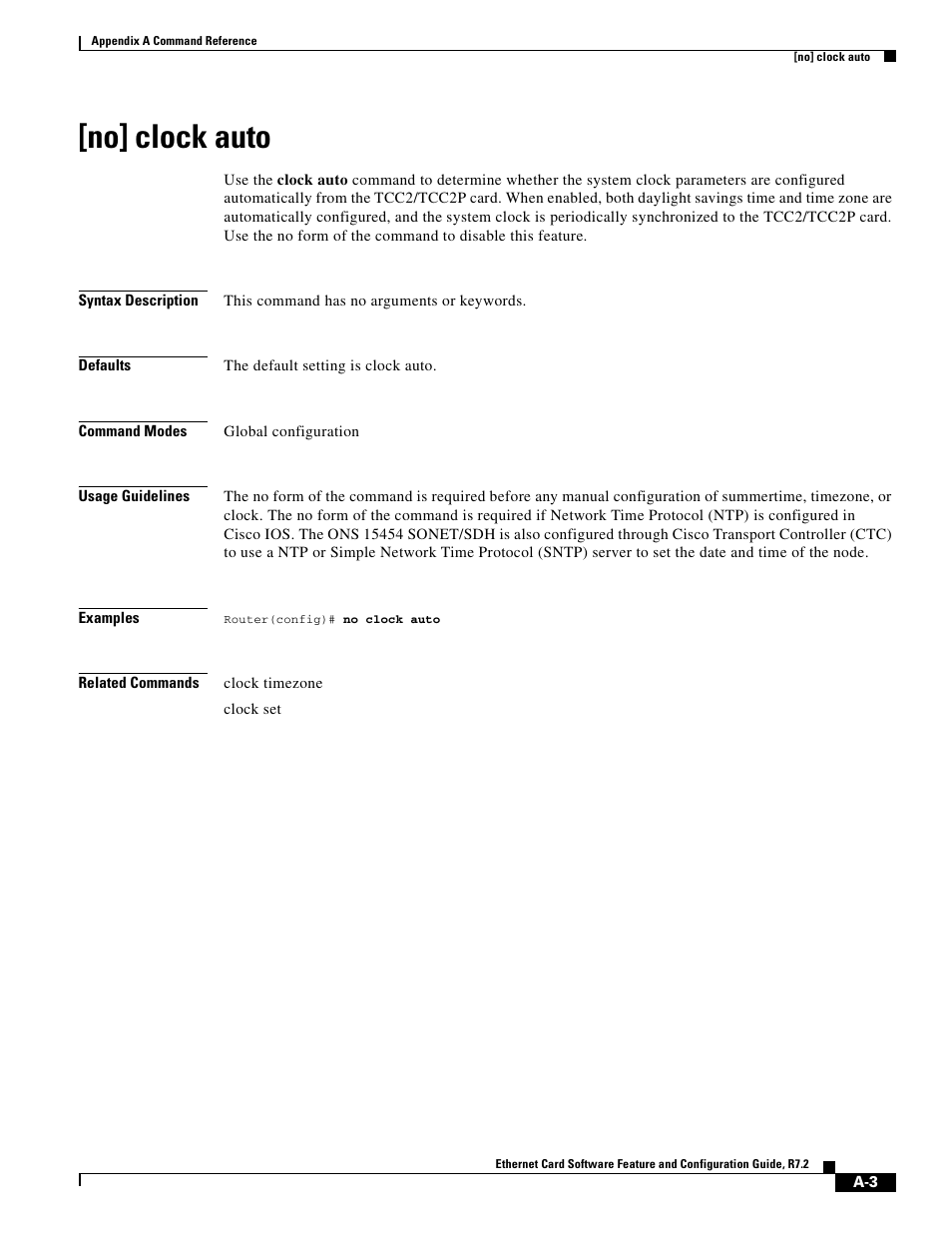 No] clock auto | Cisco 15327 User Manual | Page 477 / 584