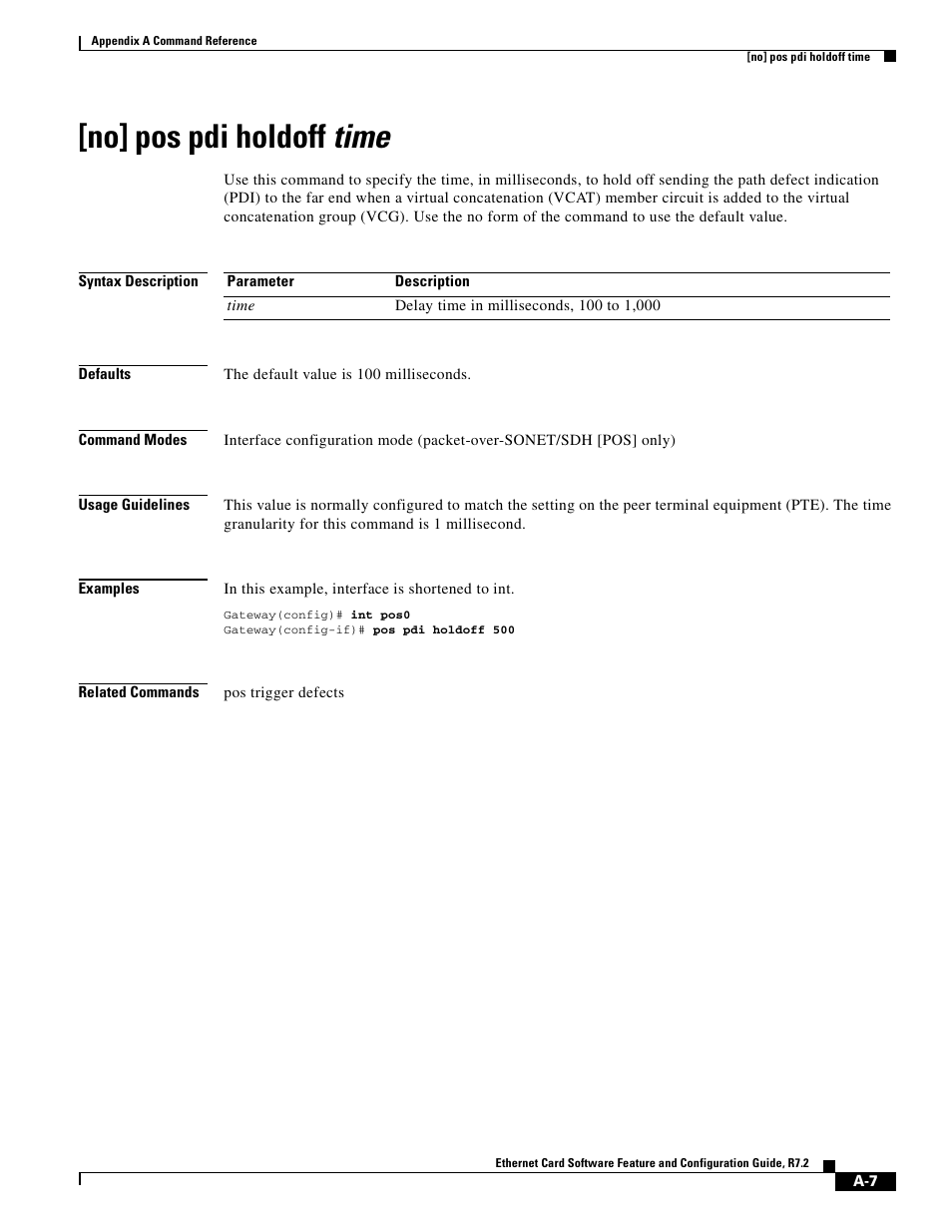 No] pos pdi holdoff time | Cisco 15327 User Manual | Page 481 / 584