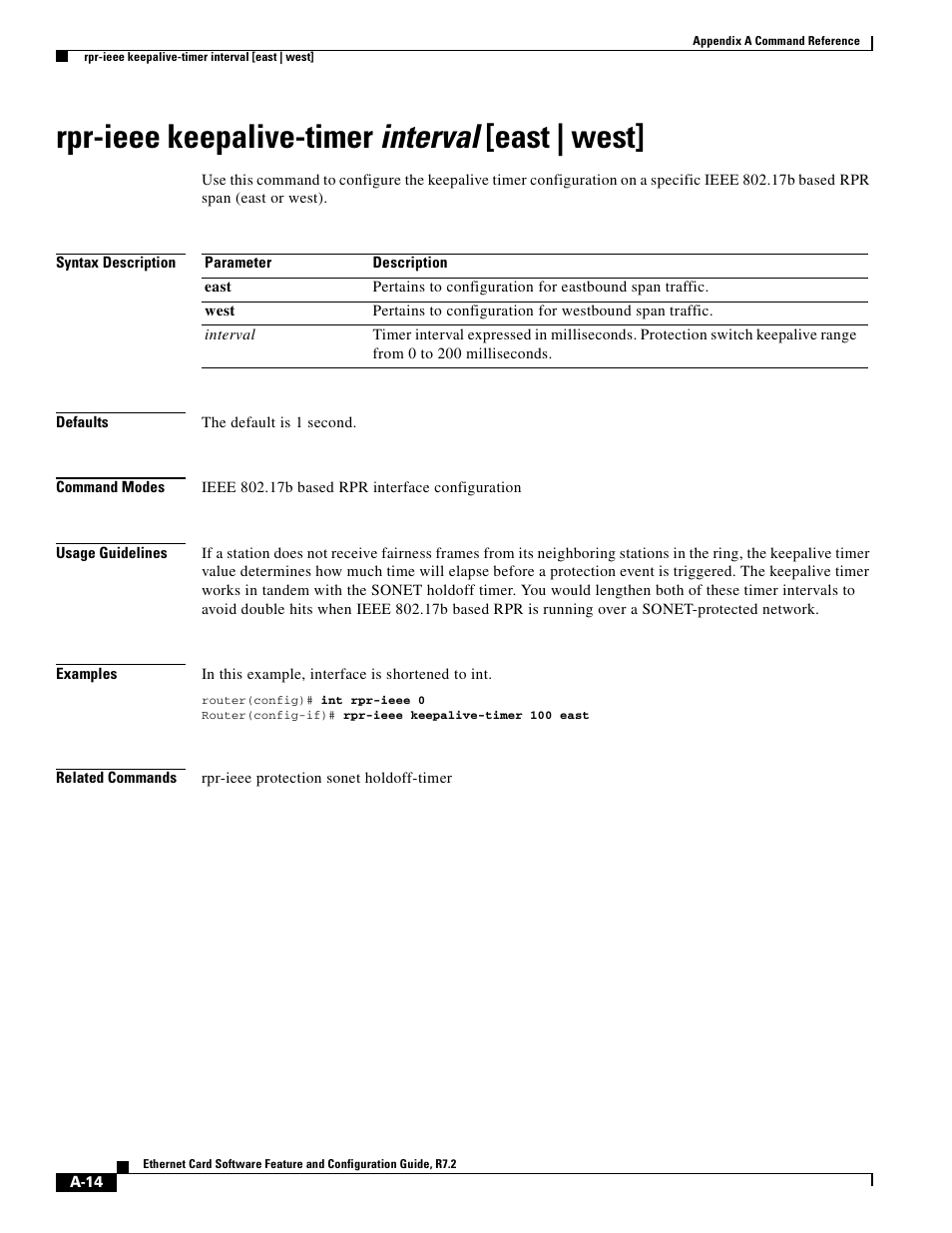 Rpr-ieee keepalive-timer interval [east | west | Cisco 15327 User Manual | Page 488 / 584