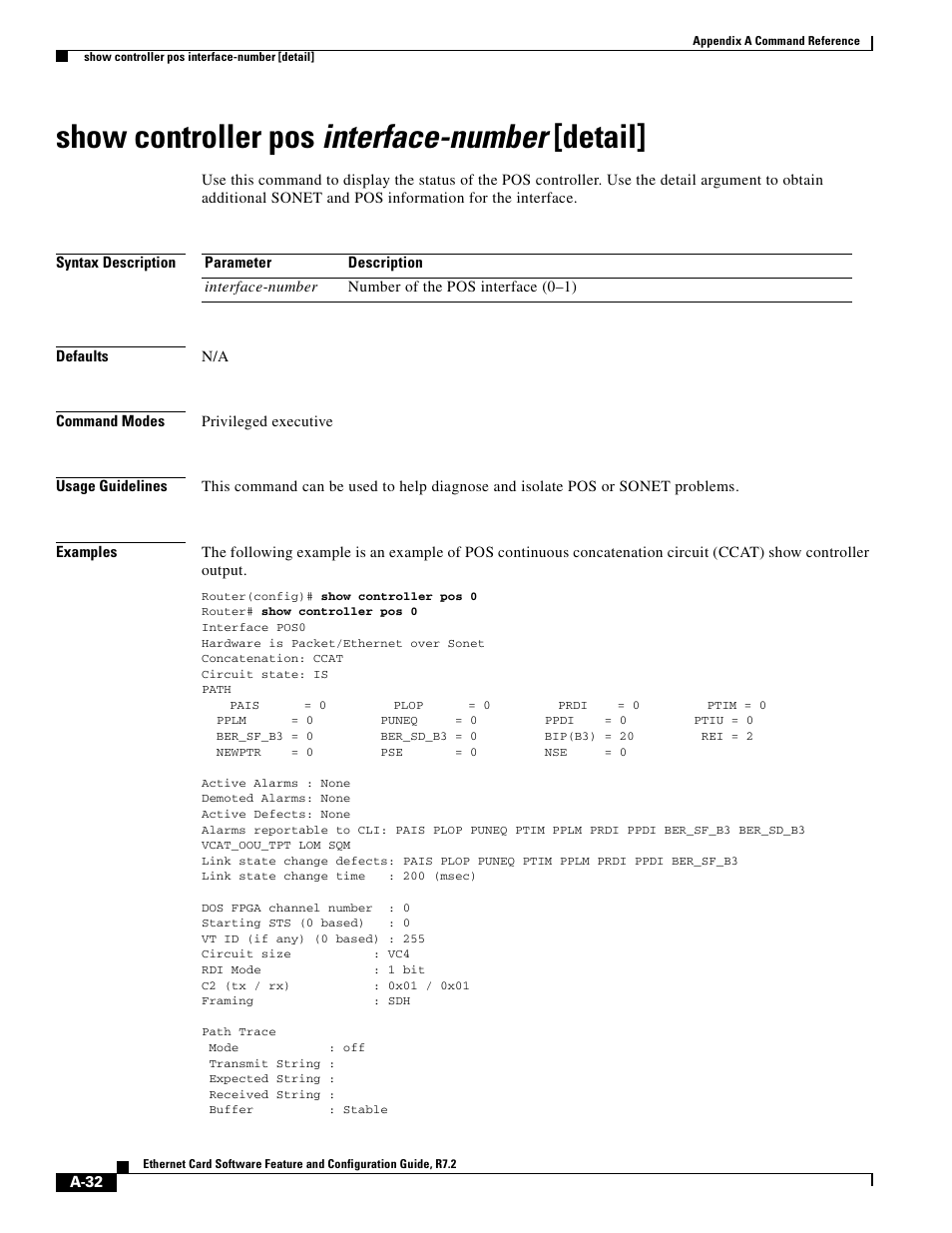 Show controller pos interface-number [detail | Cisco 15327 User Manual | Page 506 / 584