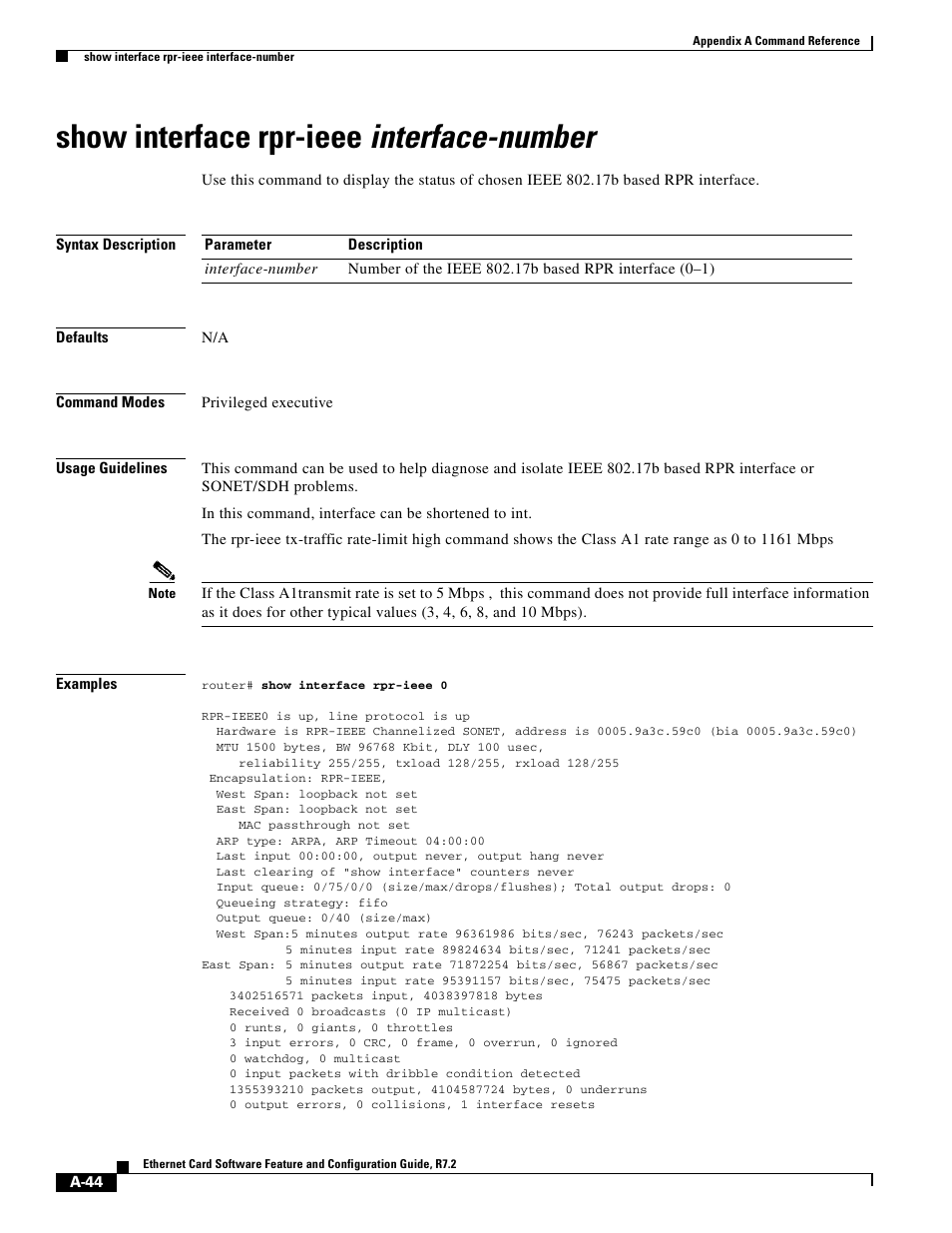 Show interface rpr-ieee interface-number | Cisco 15327 User Manual | Page 518 / 584