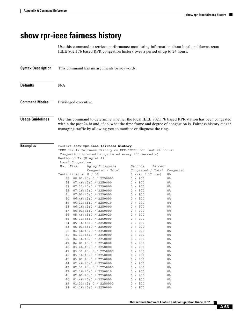 Show rpr-ieee fairness history | Cisco 15327 User Manual | Page 537 / 584