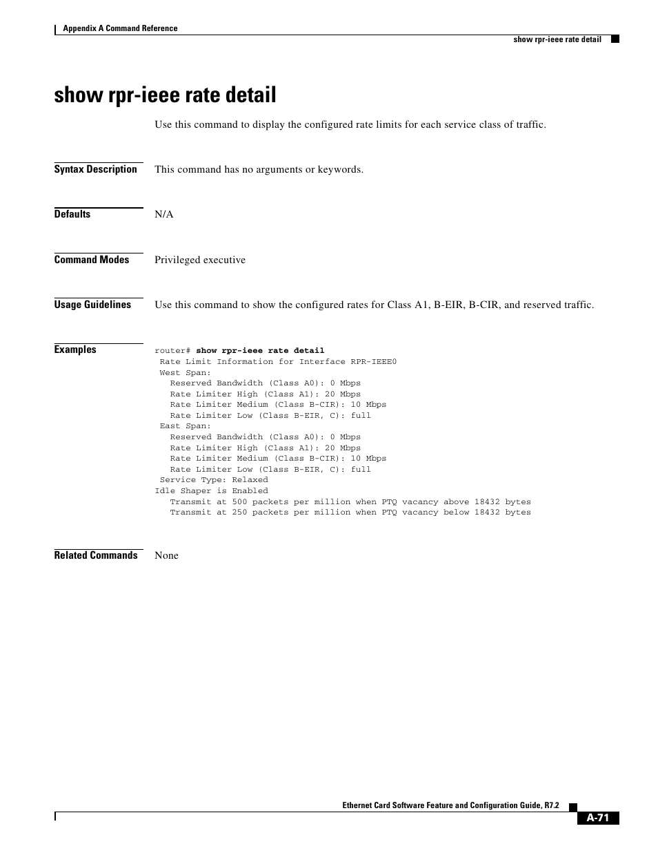 Show rpr-ieee rate detail | Cisco 15327 User Manual | Page 545 / 584