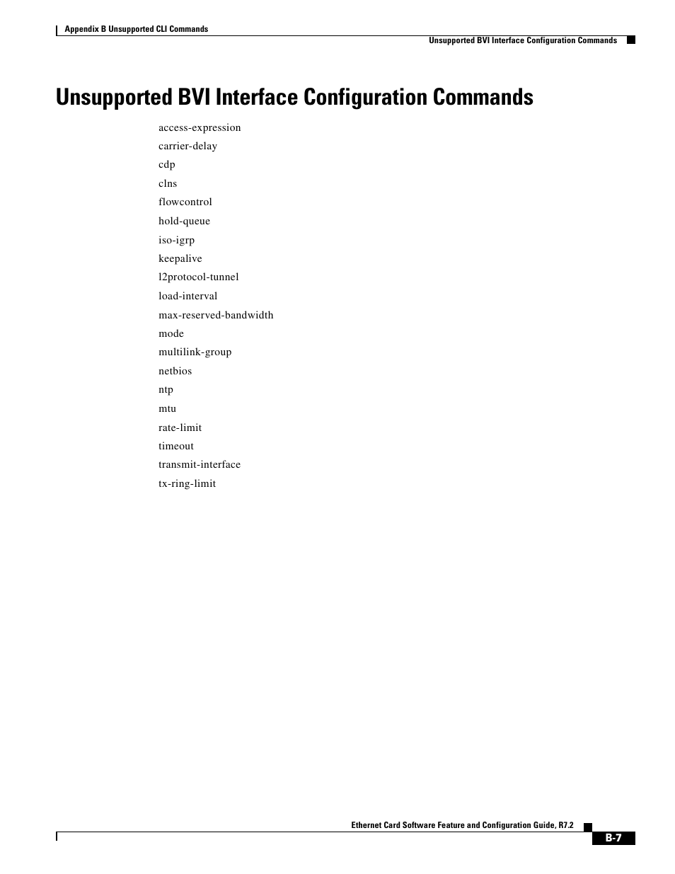 Unsupported bvi interface configuration commands | Cisco 15327 User Manual | Page 565 / 584