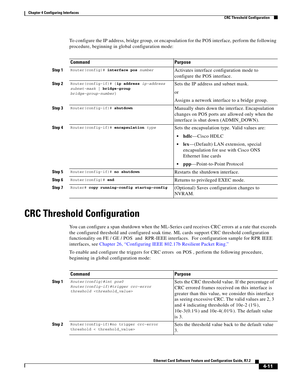 Crc threshold configuration | Cisco 15327 User Manual | Page 77 / 584