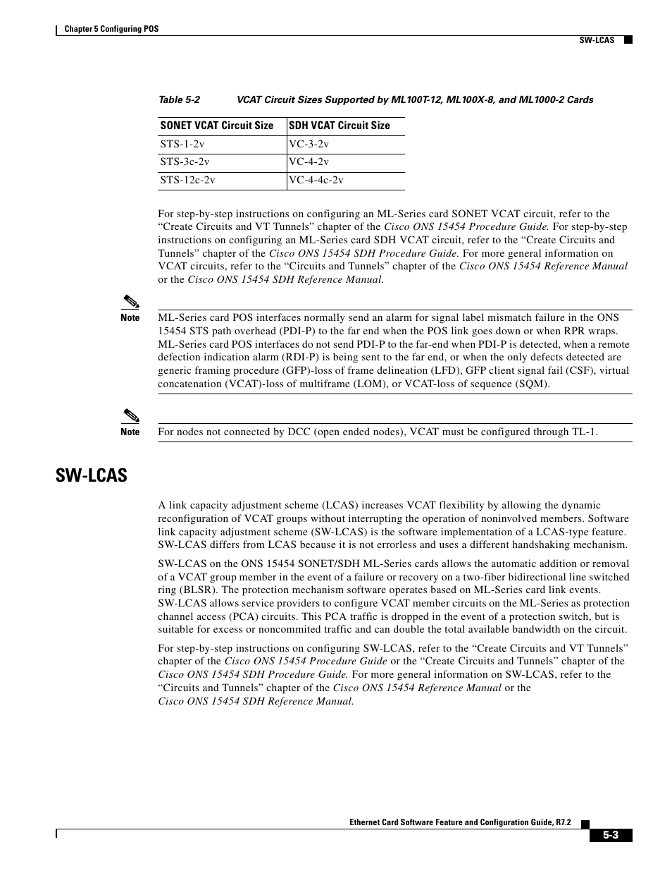 Sw-lcas, Table 5-2 | Cisco 15327 User Manual | Page 83 / 584