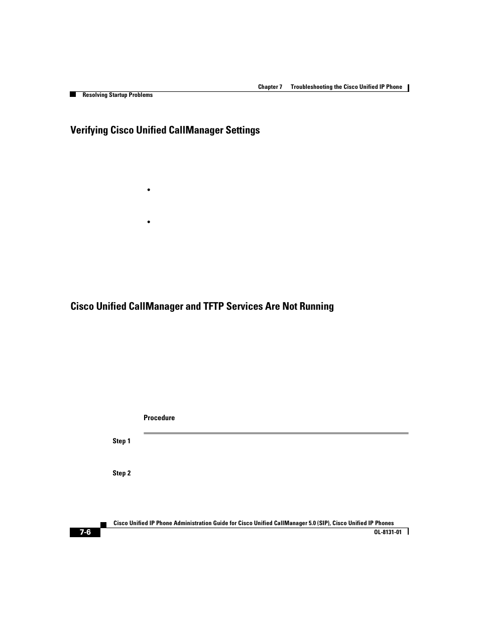 Verifying cisco unifiedcallmanager settings, Verifying cisco unified callmanager settings | Cisco 7912G User Manual | Page 110 / 188