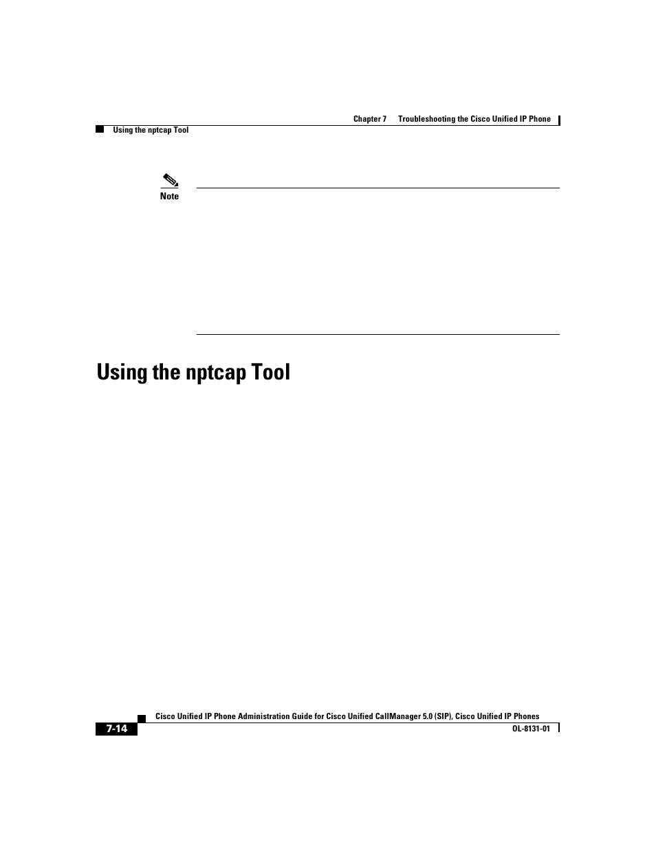 Using the nptcap tool | Cisco 7912G User Manual | Page 118 / 188