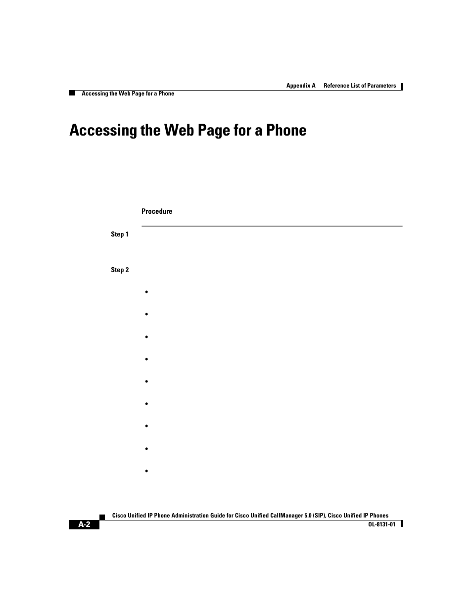 Accessing the web page for a phone | Cisco 7912G User Manual | Page 124 / 188