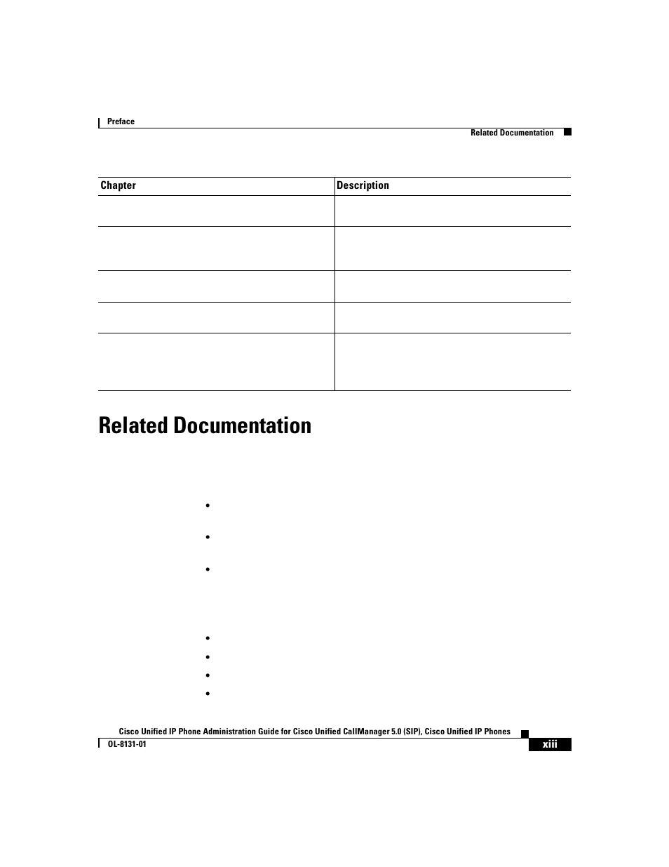 Related documentation | Cisco 7912G User Manual | Page 13 / 188