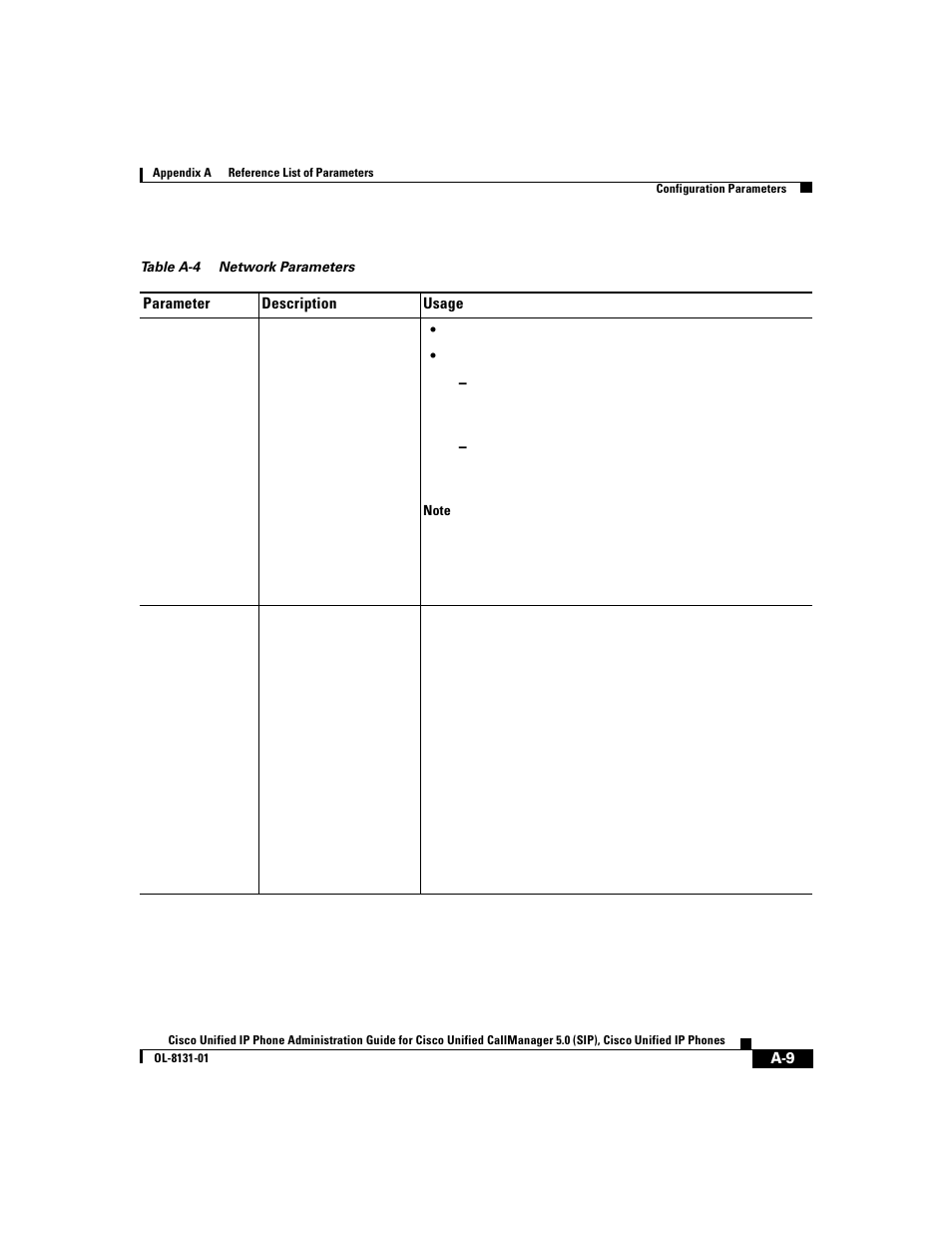 Table a-4 | Cisco 7912G User Manual | Page 131 / 188