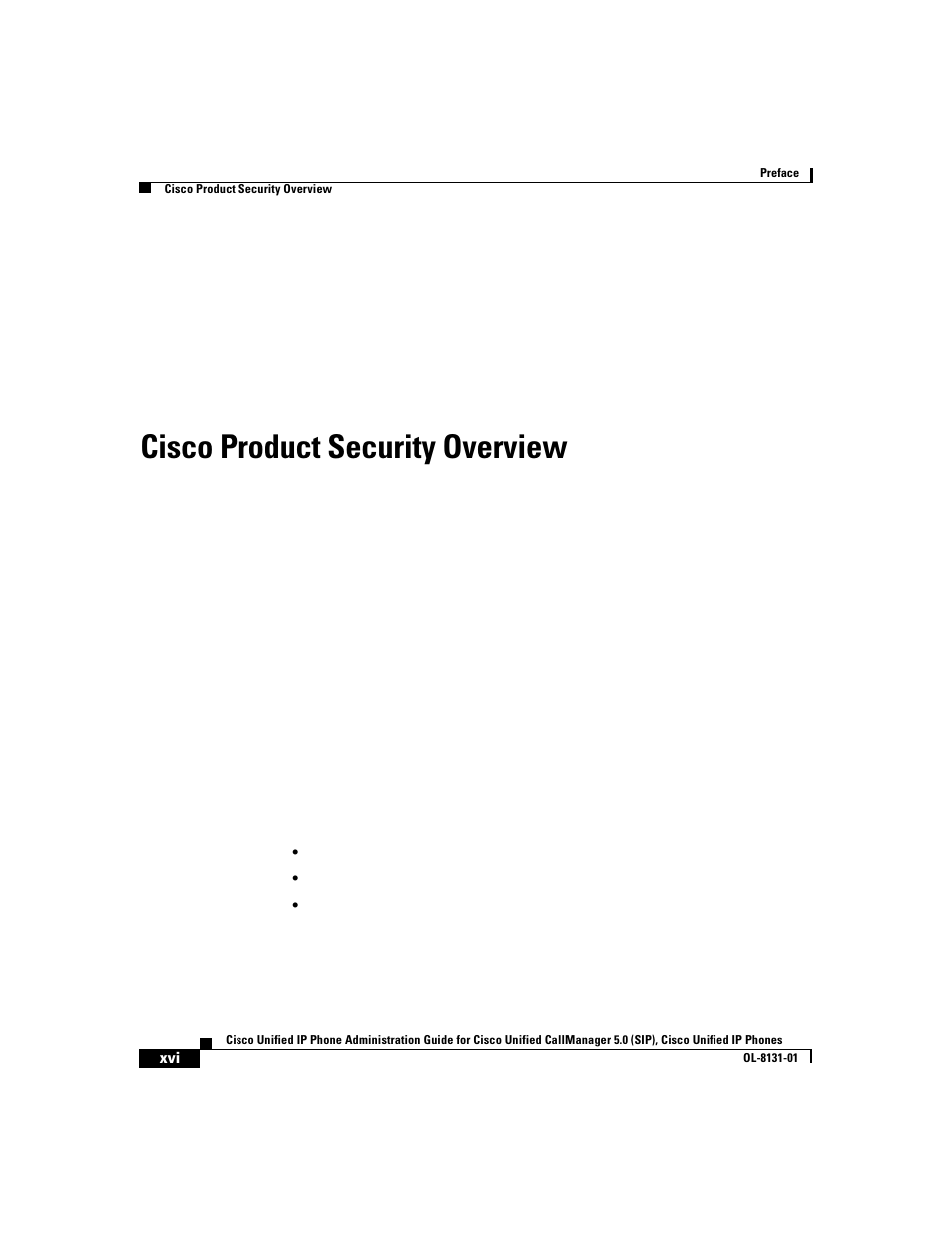 Cisco product security overview | Cisco 7912G User Manual | Page 16 / 188