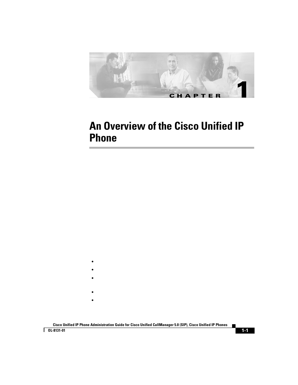 An overview of the cisco unified ip phone, C h a p t e r | Cisco 7912G User Manual | Page 29 / 188