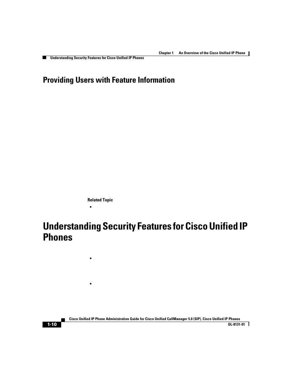 Providing users with feature information | Cisco 7912G User Manual | Page 38 / 188