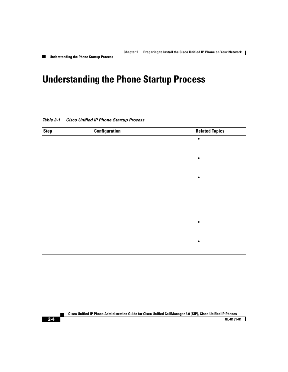 Understanding the phone startup process | Cisco 7912G User Manual | Page 46 / 188