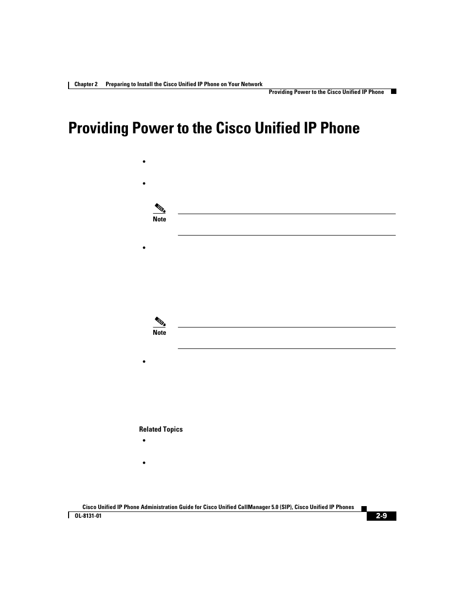 Providing power to the cisco unified ip phone, Providing, Providing power to the cisco unified ip | Cisco 7912G User Manual | Page 51 / 188