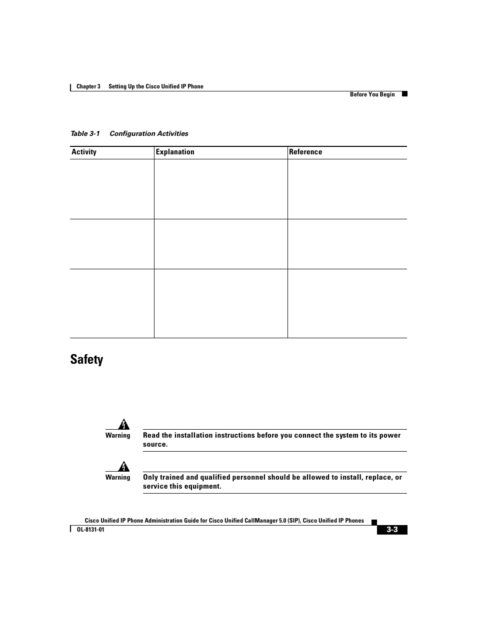 Safety | Cisco 7912G User Manual | Page 65 / 188