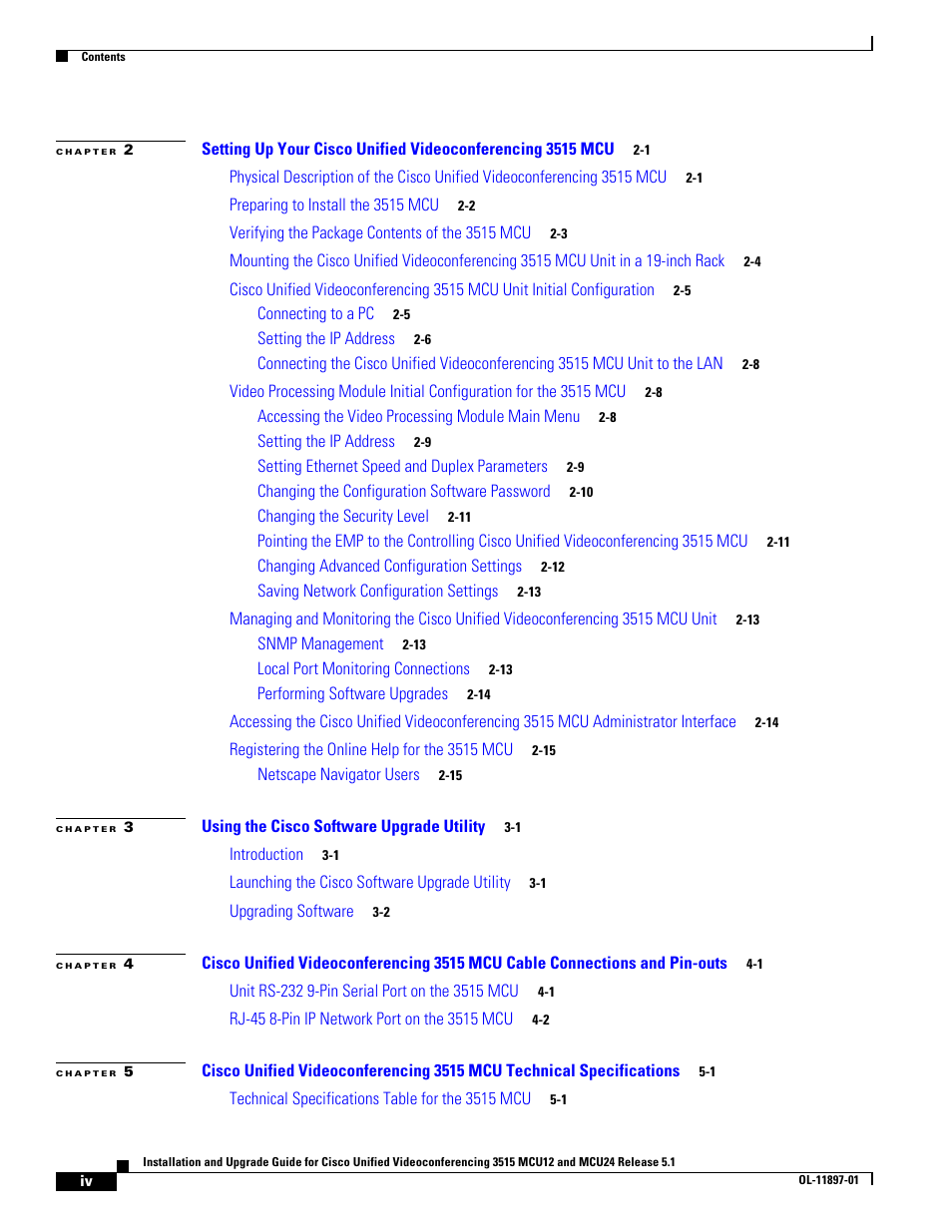 Cisco 3515 MCU12 User Manual | Page 4 / 54
