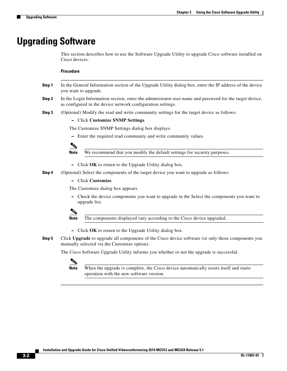 Upgrading software | Cisco 3515 MCU12 User Manual | Page 40 / 54