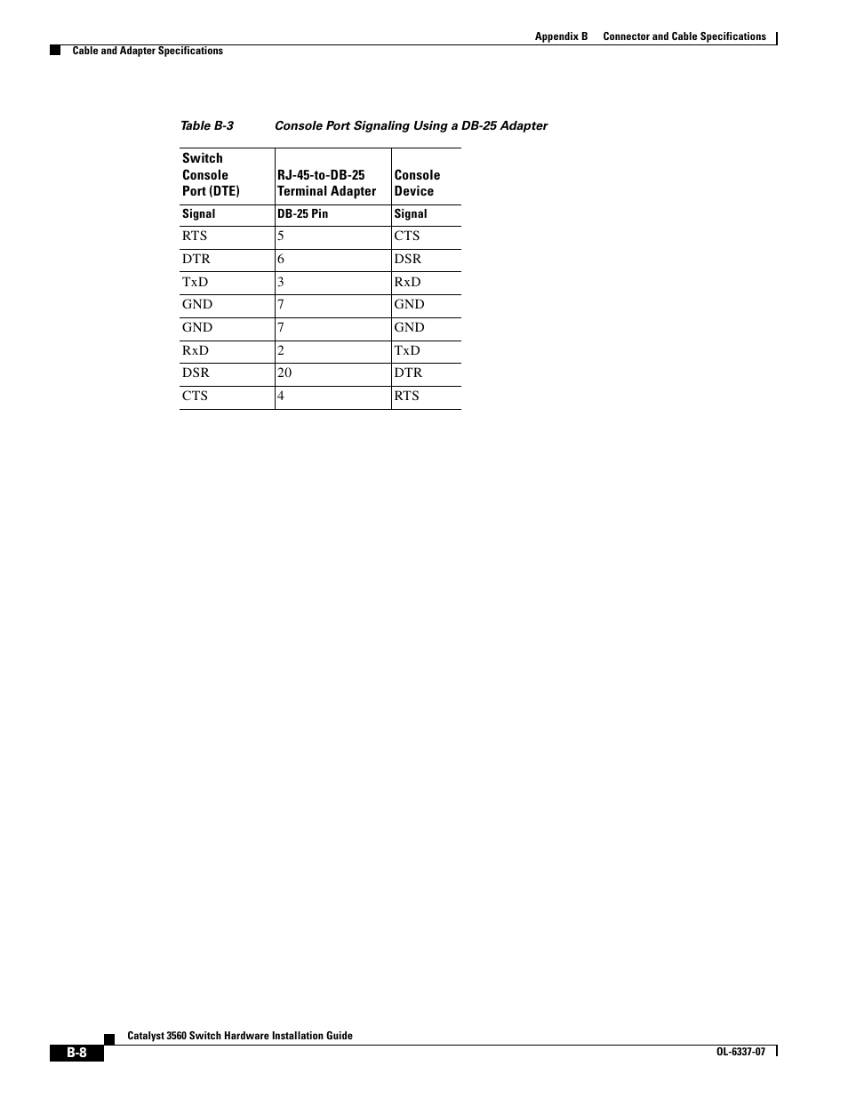 Table b-3, List | Cisco 3560 User Manual | Page 100 / 120