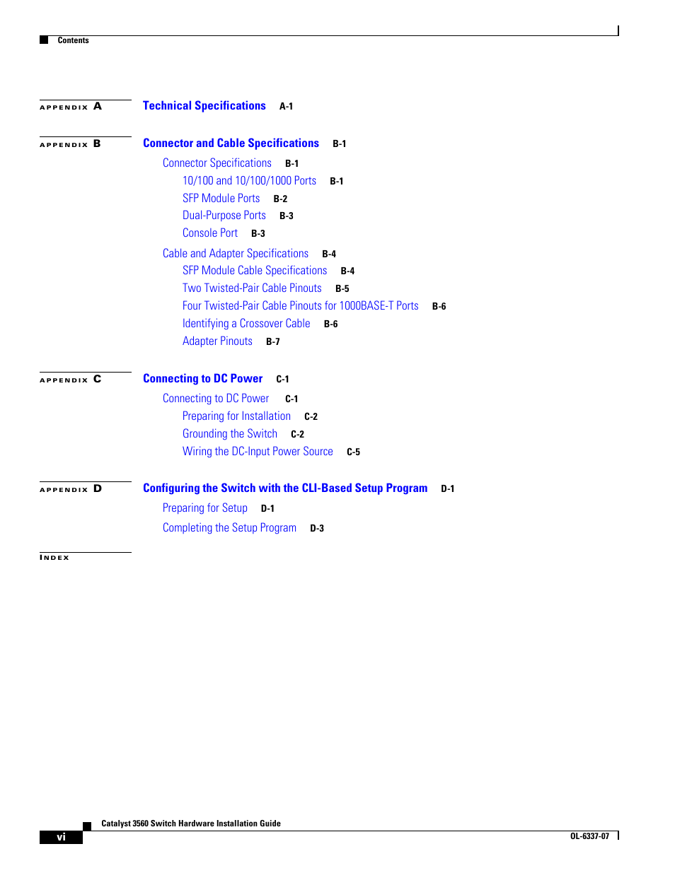 Cisco 3560 User Manual | Page 6 / 120