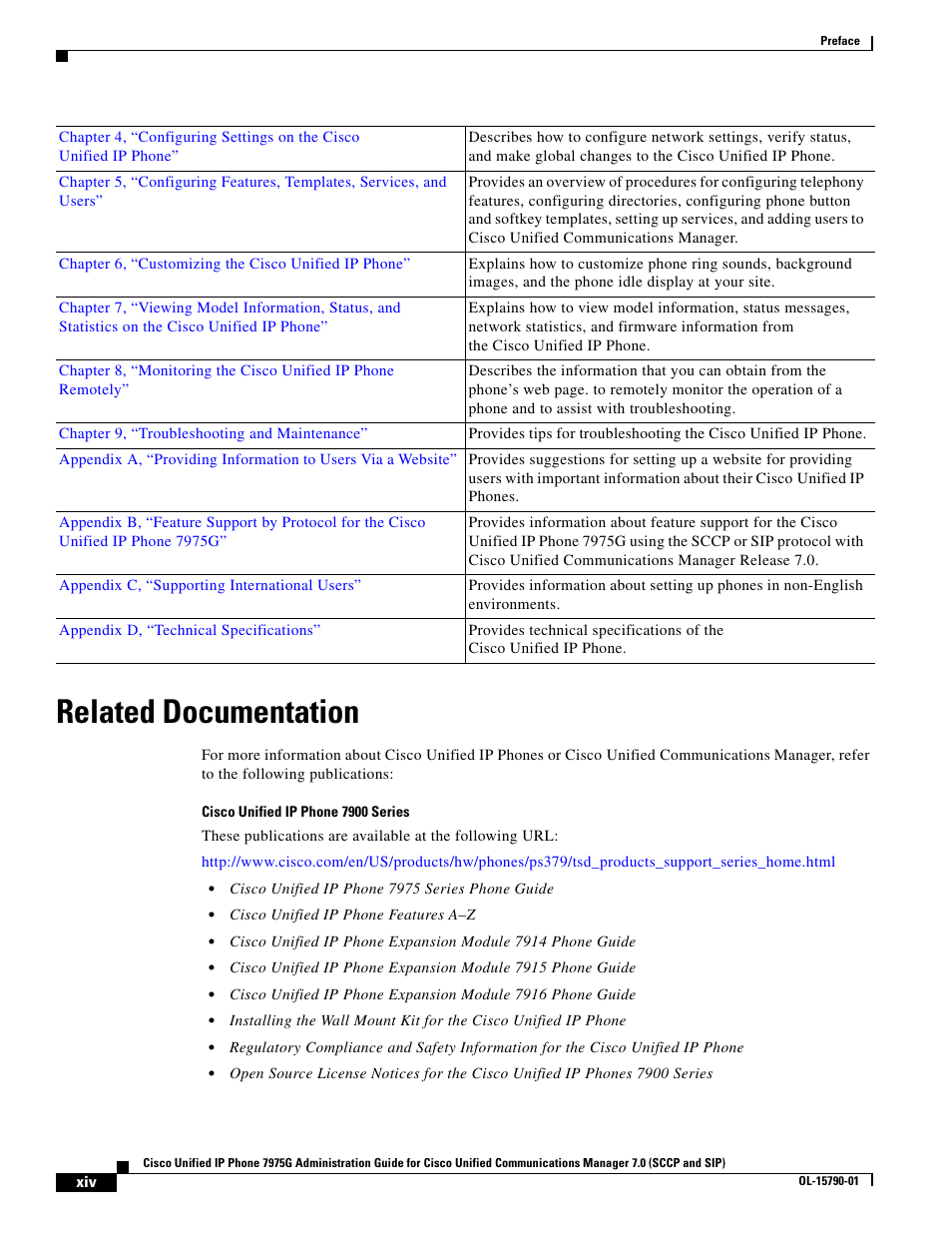 Related documentation | Cisco 7975G User Manual | Page 2 / 4