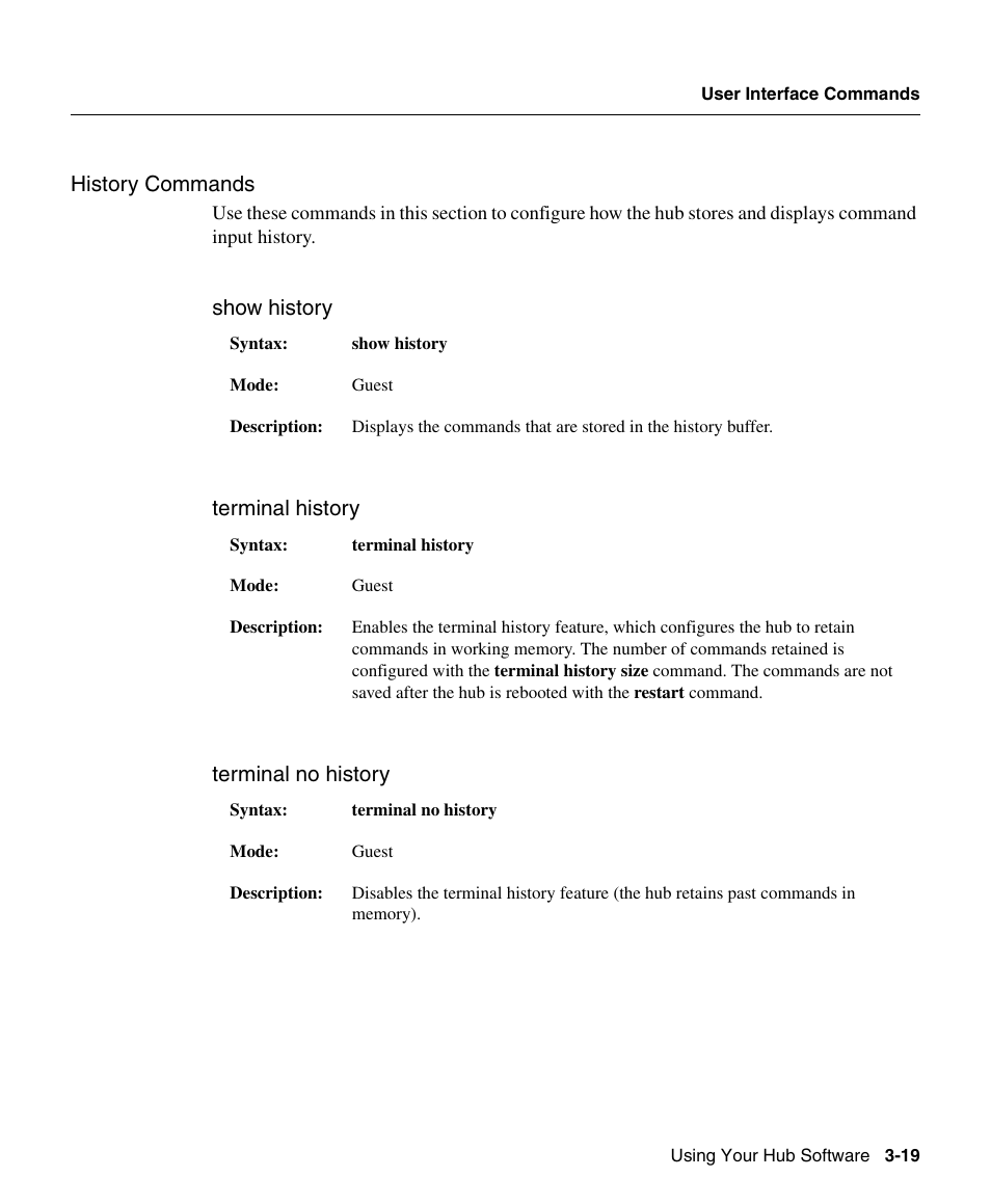 History commands | Cisco 1503 User Manual | Page 19 / 48